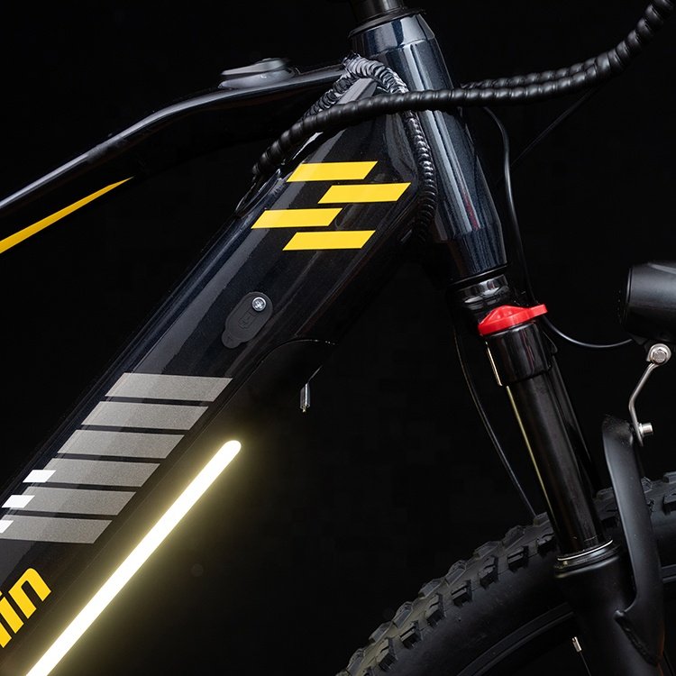 DOMLIN 7 Speed Long Range Alloy Lithium Dattery Electric Mountain Bike With Cool Glowing Frame