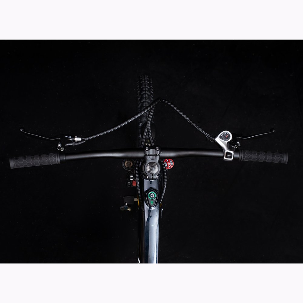 DOMLIN 7 Speed Long Range Alloy Lithium Dattery Electric Mountain Bike With Cool Glowing Frame