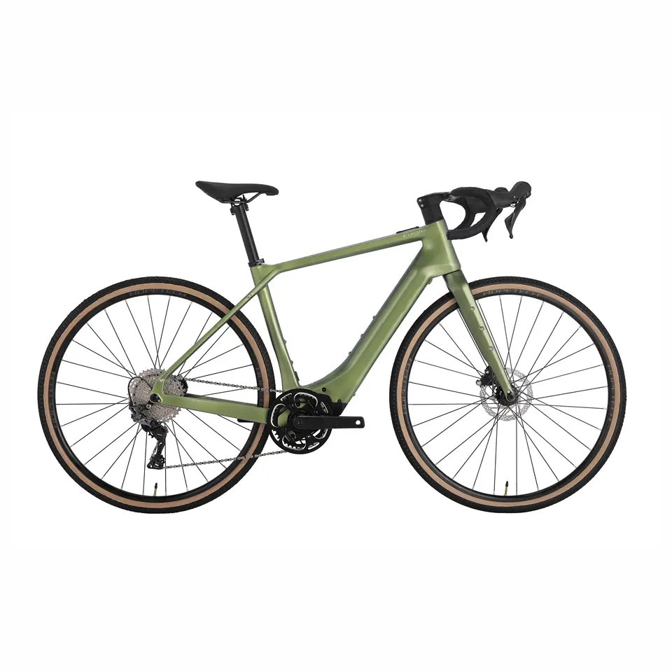 15kg Full Carbon Fiber Gravel Road Bike Europe 25KMH CE City Ebike Commute 700*45C Mid Drive Gravel Ebike 36V 15AH Ebike