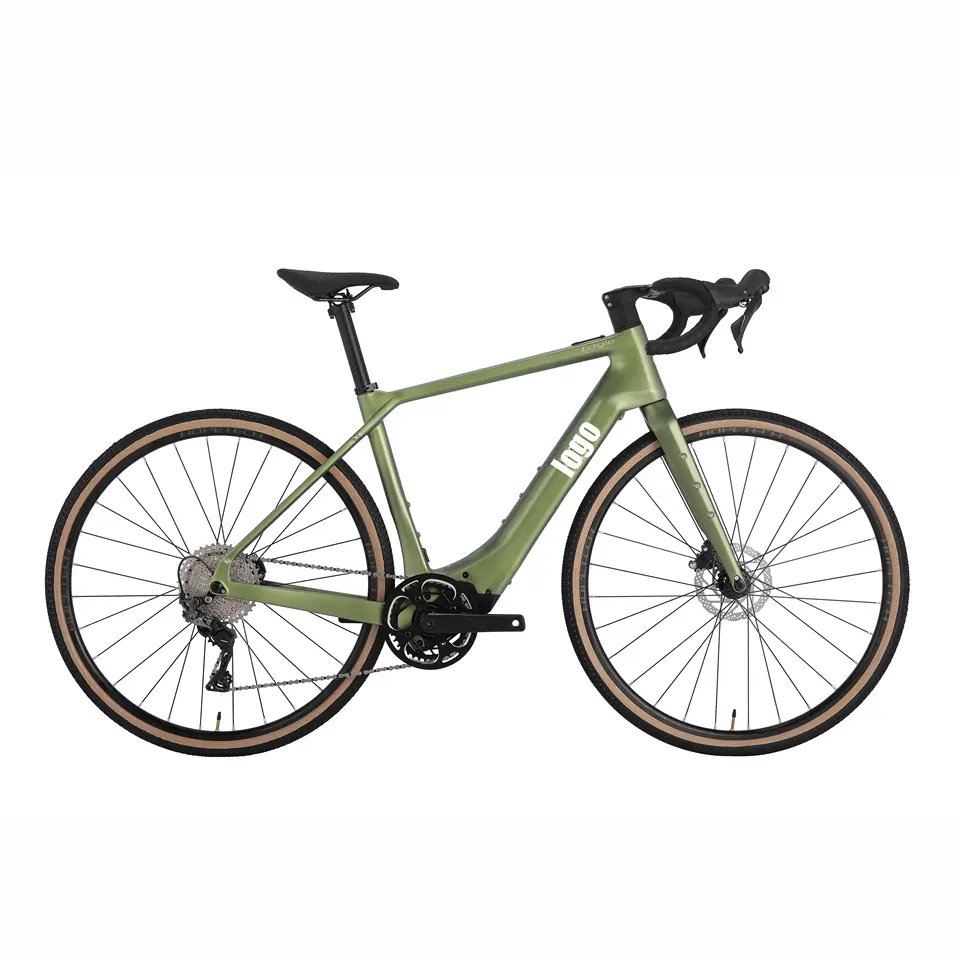 15kg Full Carbon Fiber Gravel Road Bike Europe 25KMH CE City Ebike Commute 700*45C Mid Drive Gravel Ebike 36V 15AH Ebike