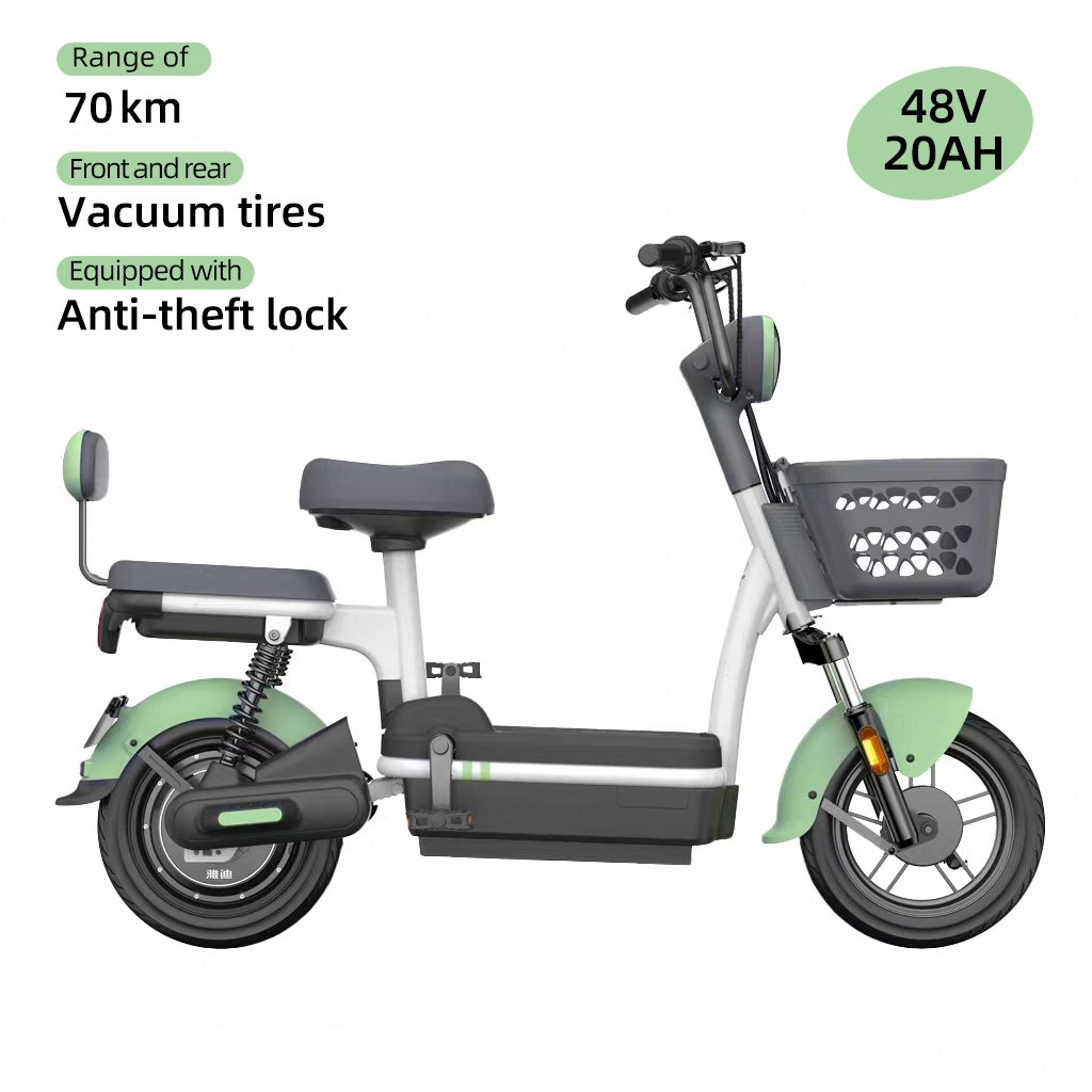 Yadea Factory Wholesale Electric Bicycle 400W 48v Adult Electric City Bike Lead-Acid Battery Two-Wheeled Electric Scooter