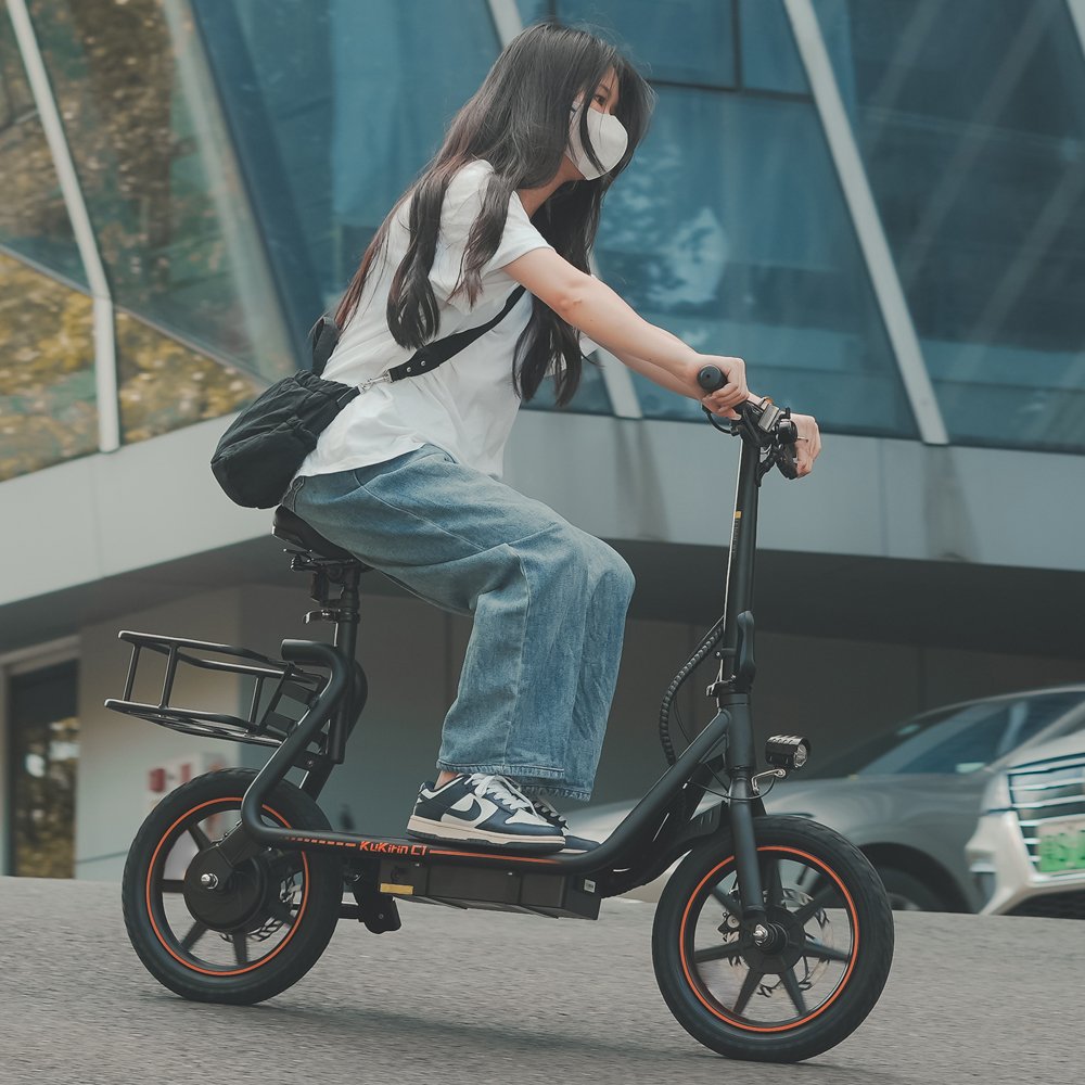 EU Warehouse 2023 New Model Kukirin C1 lady e bikes 10ah Battery 14inch Mini City electric scooters 25km
