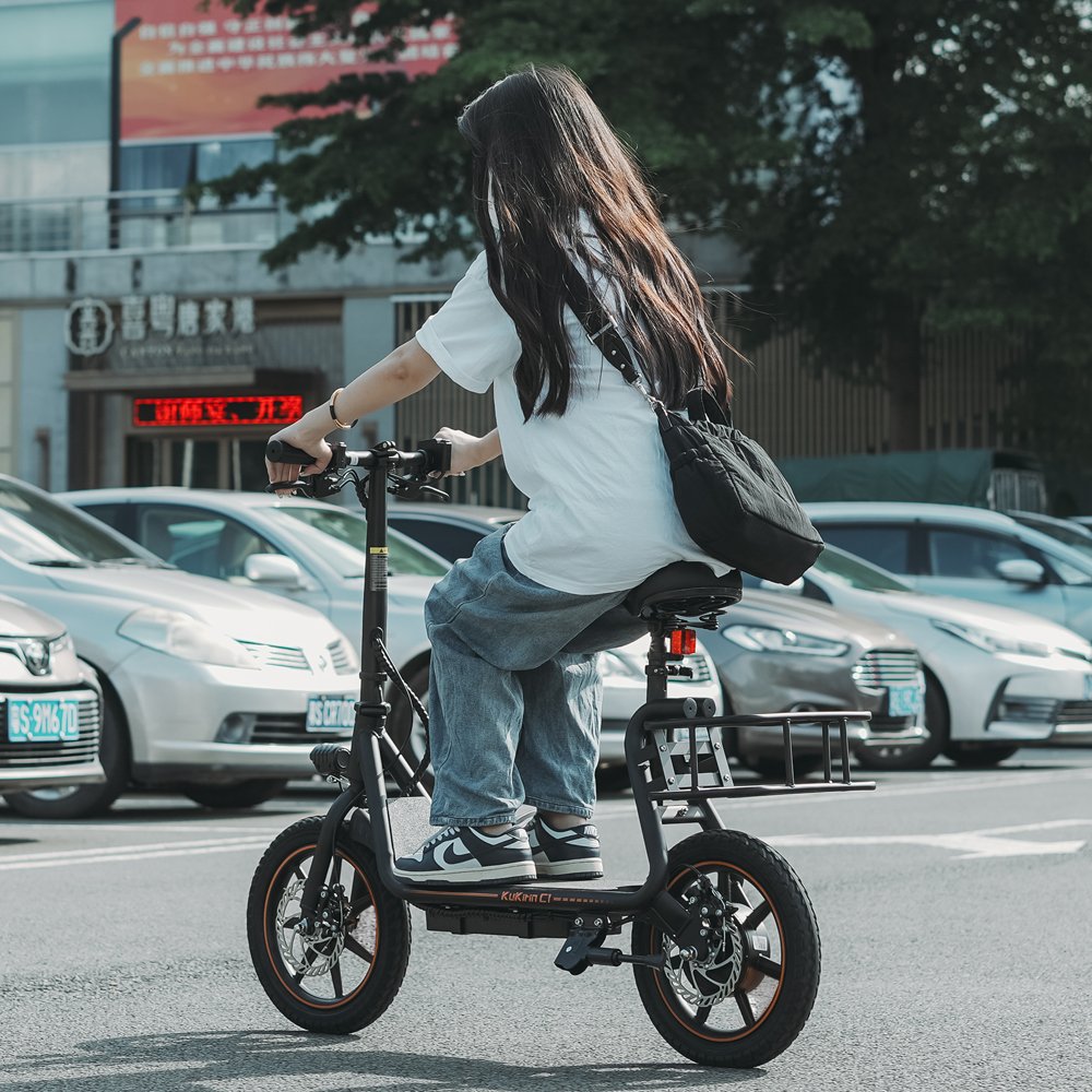 EU Warehouse 2023 New Model Kukirin C1 lady e bikes 10ah Battery 14inch Mini City electric scooters 25km
