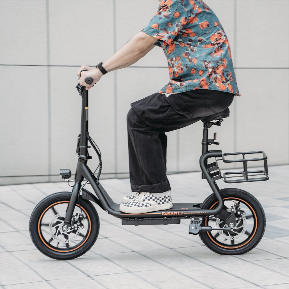 EU Warehouse 2023 New Model Kukirin C1 lady e bikes 10ah Battery 14inch Mini City electric scooters 25km