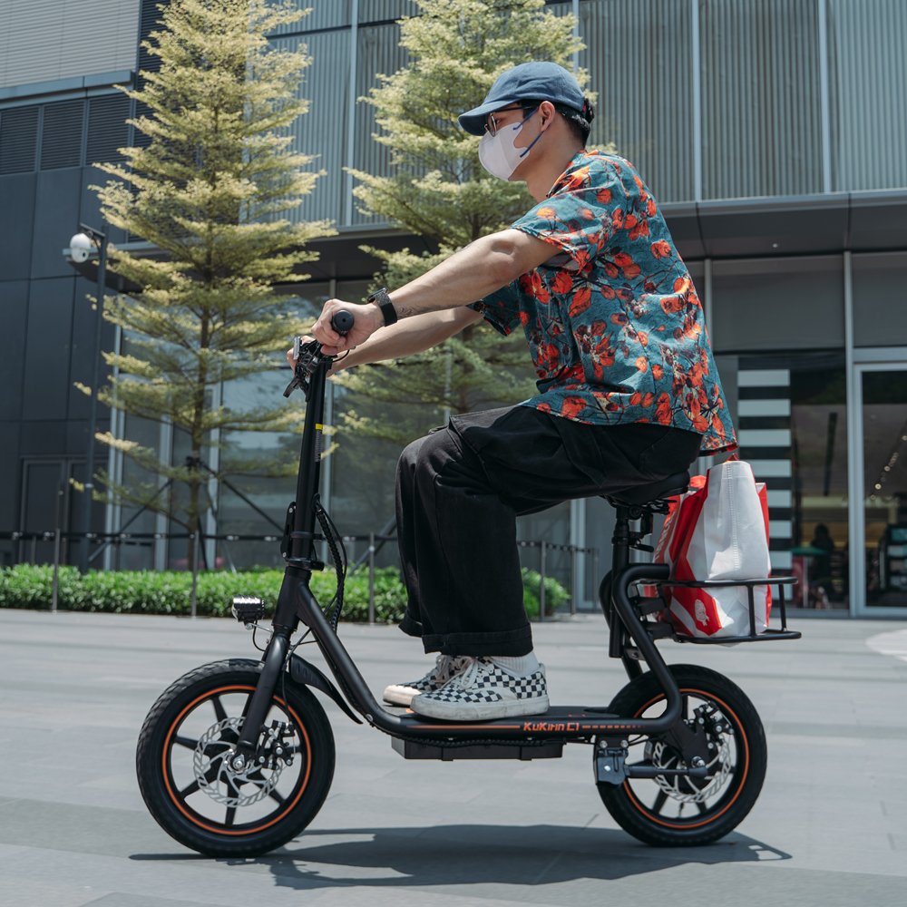 EU Warehouse 2023 New Model Kukirin C1 lady e bikes 10ah Battery 14inch Mini City electric scooters 25km