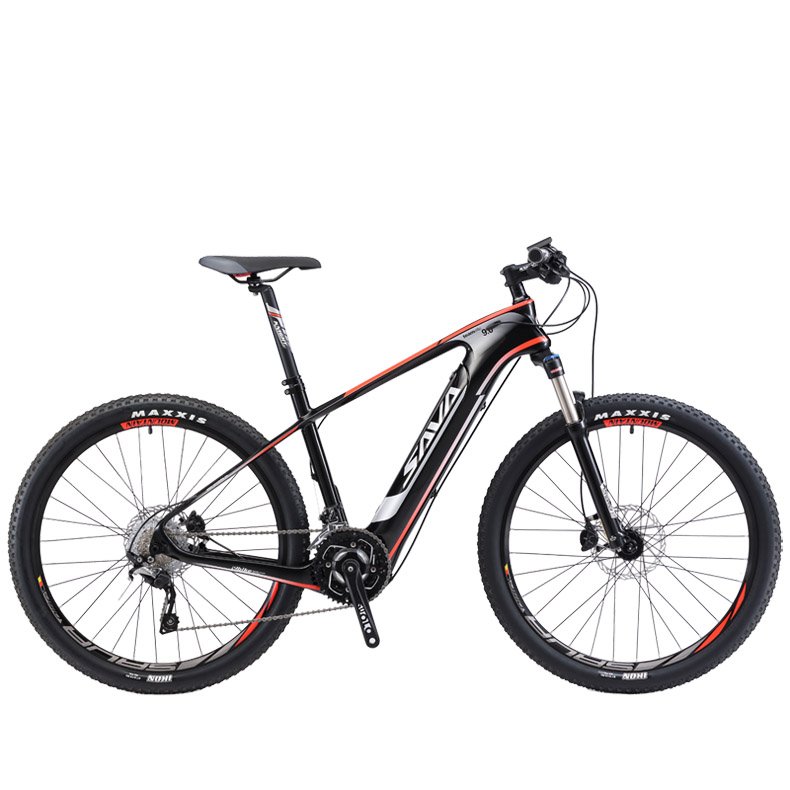 SAVA full carbon fiber frame electric mountain bike 27.5 inch 22 speed Shimanos derailleur system electrical MTB bicycle