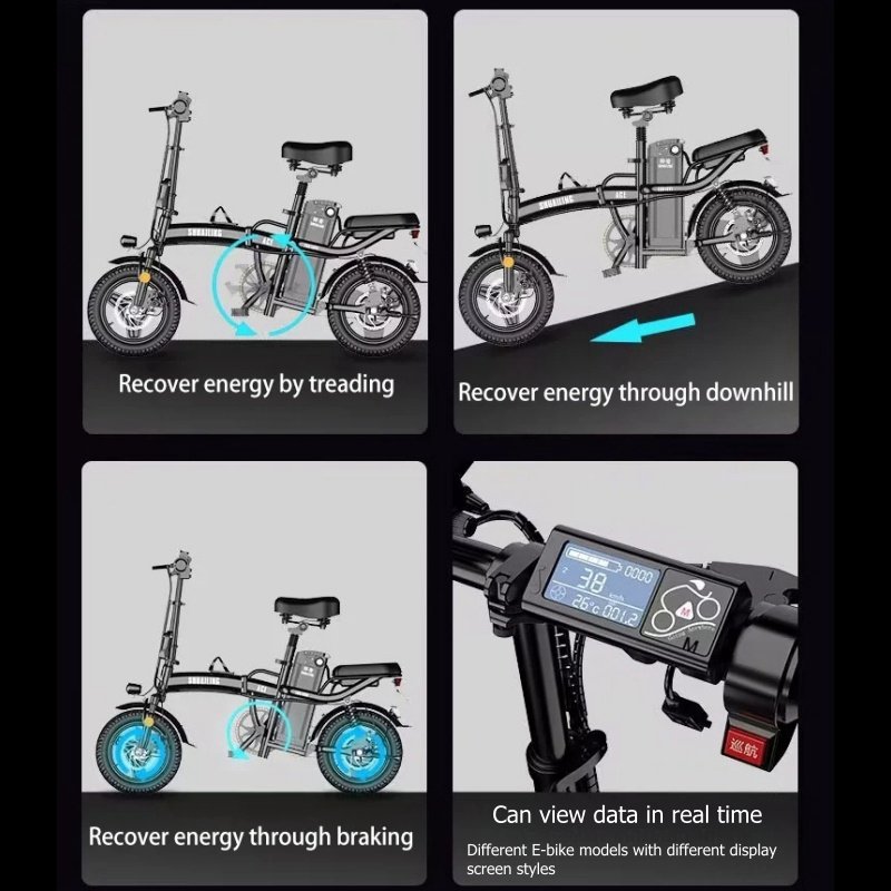 Rts Mini Folding Electric Bicycle 400W 48V 14 Inch Electric City Bike Foldable Electric Bike cheap adult battery power scooter