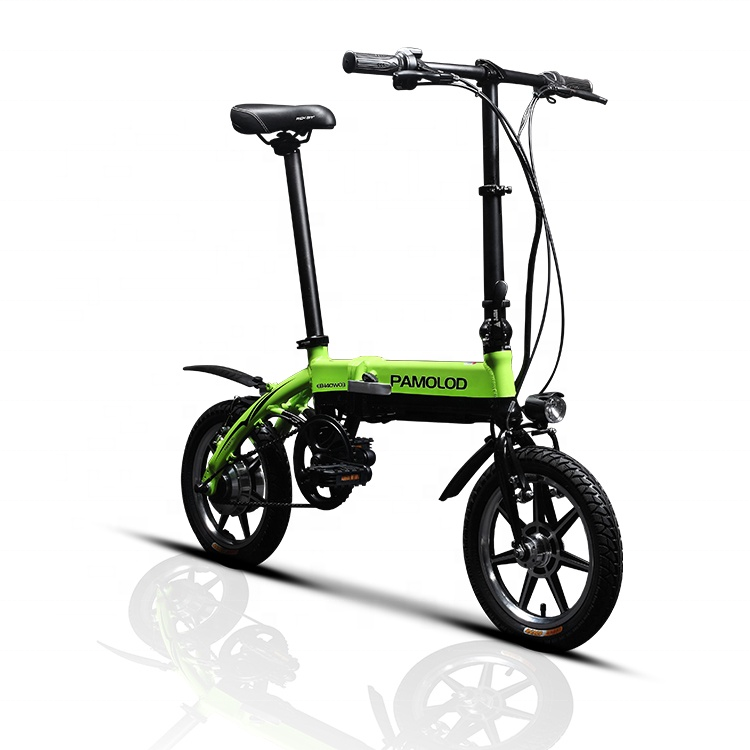 Folding Electric Bicycle 14 Inch 36v 250w 8ah One Piece Wheel Mini Electric City Bike Dropshiping Factory Price