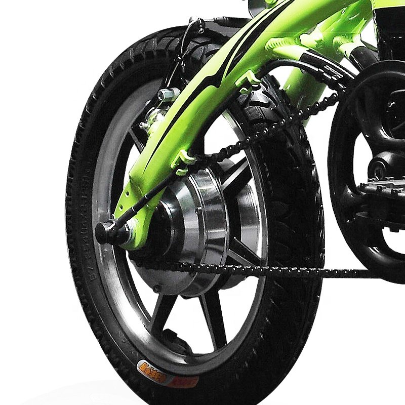 Folding Electric Bicycle 14 Inch 36v 250w 8ah One Piece Wheel Mini Electric City Bike Dropshiping Factory Price