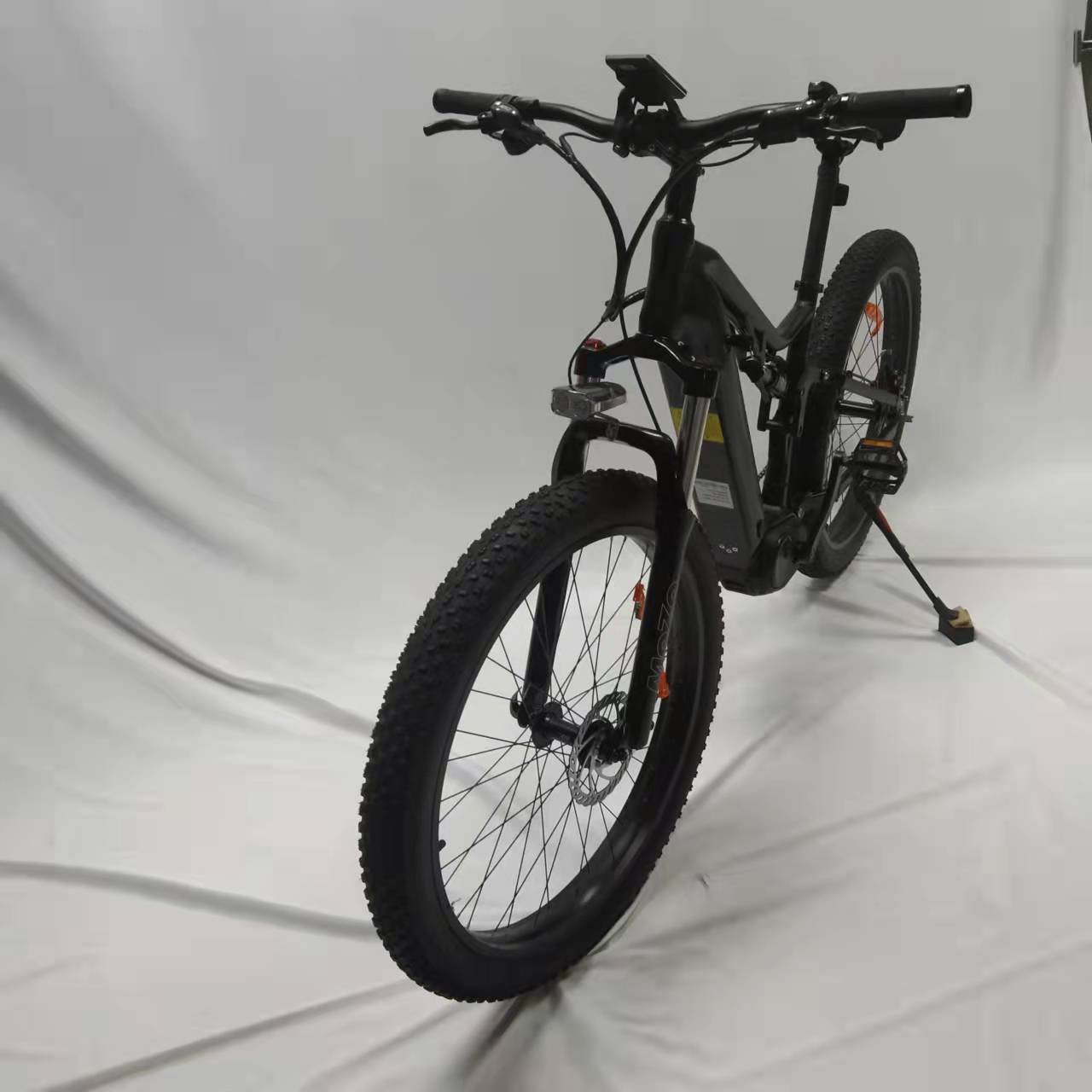 Mid motor 500w48v12.8ah 27.5 *3.0 spoke wheel full suspension mid drive central motor electric mountain bike electric city bike