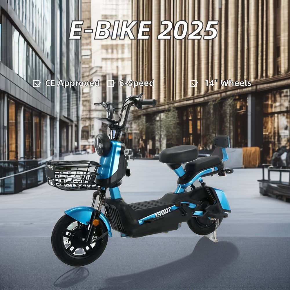 Wholesale 48V 1000W Electric Bike 2025 City EBike with LCD Display and 350W Motor Dual Wheel Electric Bicycle