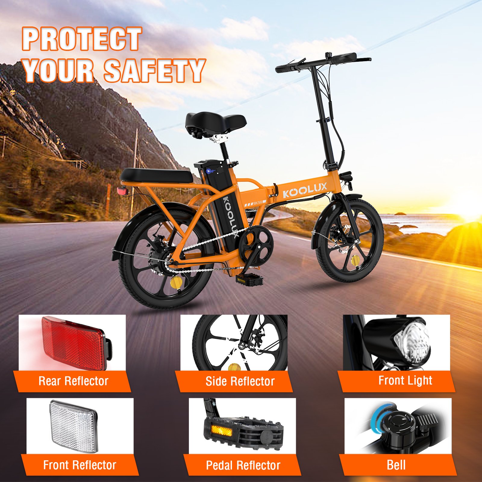 350 BK5S mid drive motor fat bike 16inch KOOLUX ebike full suspens electric mountain bike