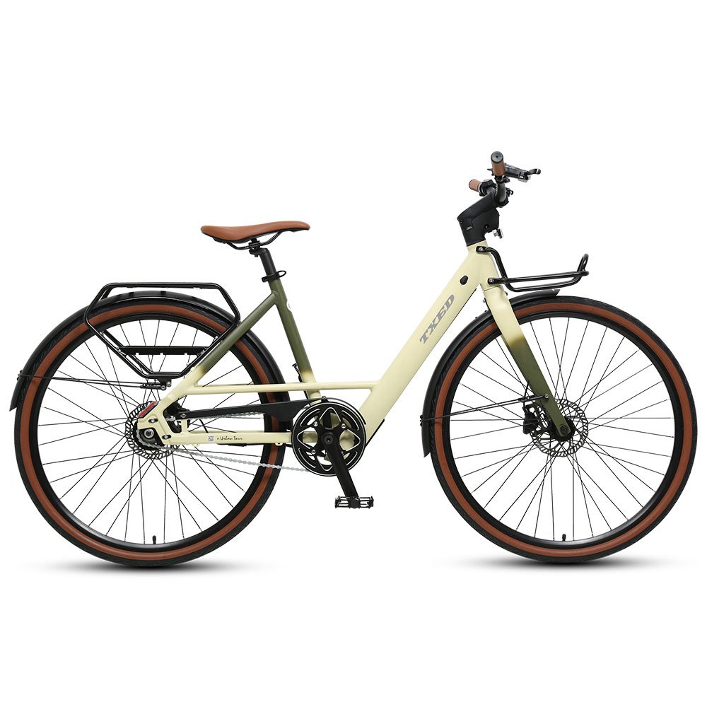 TXED New style 36V 10.4AH electric bicycle LCD panel 700C Single speed green city electric bike