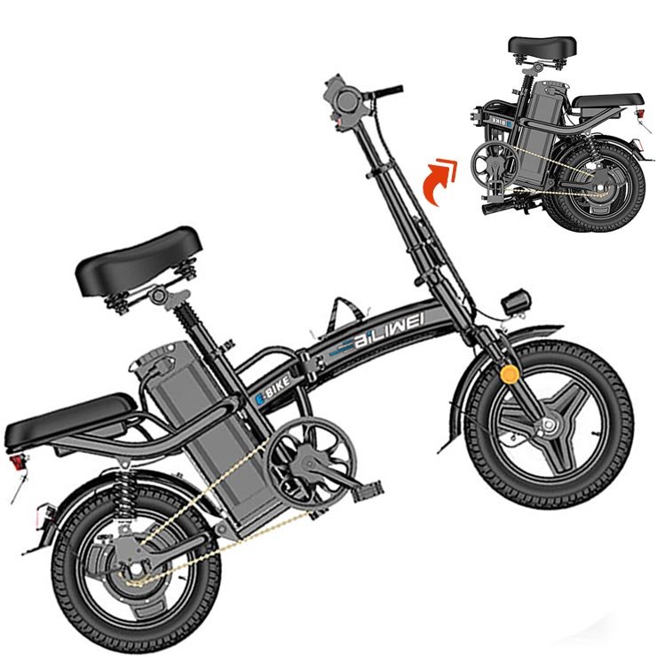 Factory Sale 14 inch 48V 10AH 40KM Electric City Bike 400W Foldable Electric Bike Folding Electric