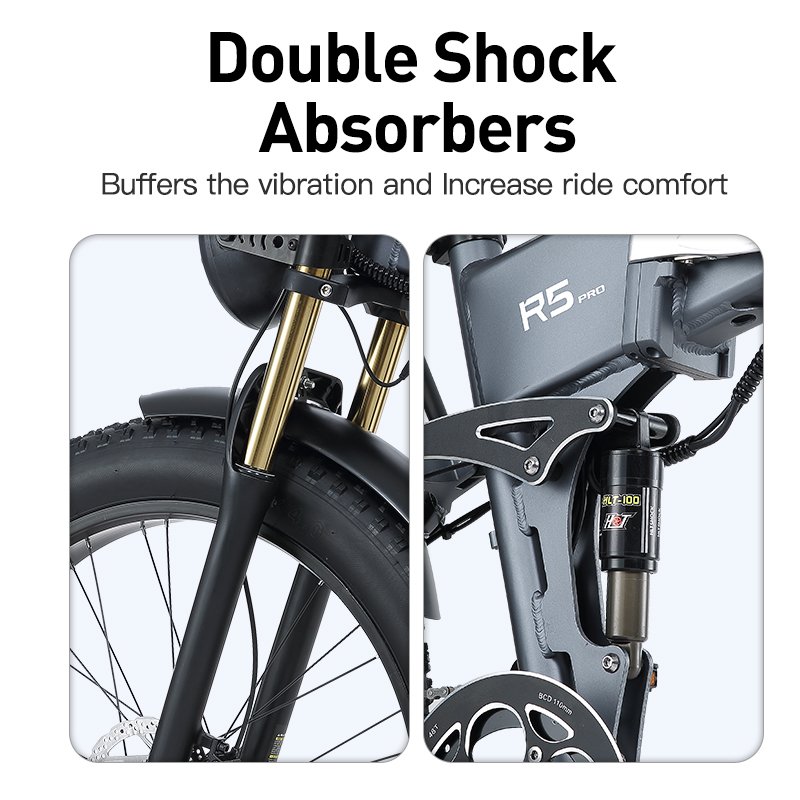 2024 Wholesale electric mountain bike full suspension cycle bicycle ebike electric folding bike 1000W 48V fat tire 26 EU stock