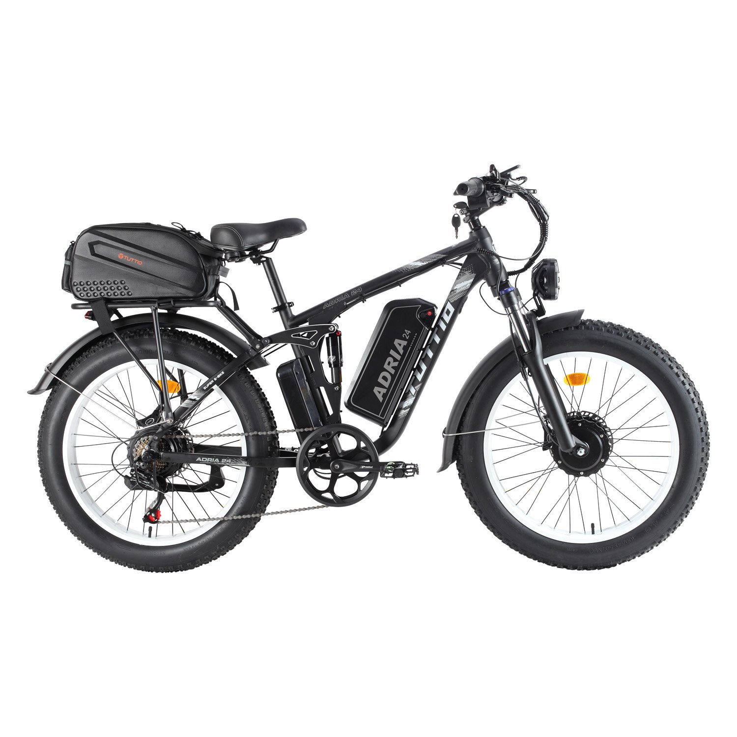 4000W 52V 30AH Dual Motor E-Bikes USA Drop Shipping Tuttio Adria24 Electric Mountain Bike Fat Tire Electric Bike For Adult