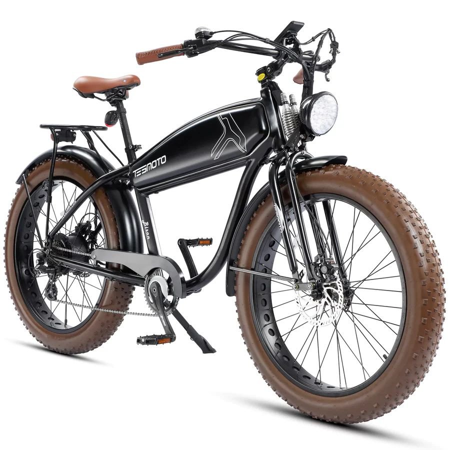 1000W 50KM/H Folding Electric City Bike Adults 48V/20Ah Battery 26''x4.0 Fat Tire Shimano 7 Speed Gears Lockable Electric Bike