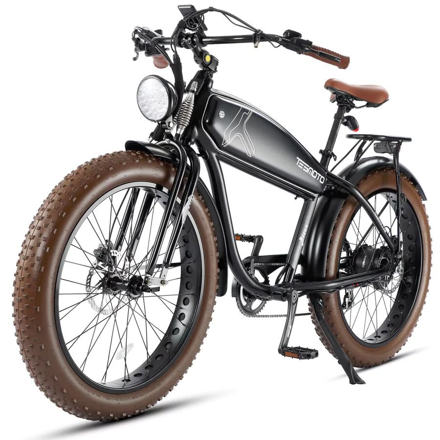 1000W 50KM/H Folding Electric City Bike Adults 48V/20Ah Battery 26''x4.0 Fat Tire Shimano 7 Speed Gears Lockable Electric Bike