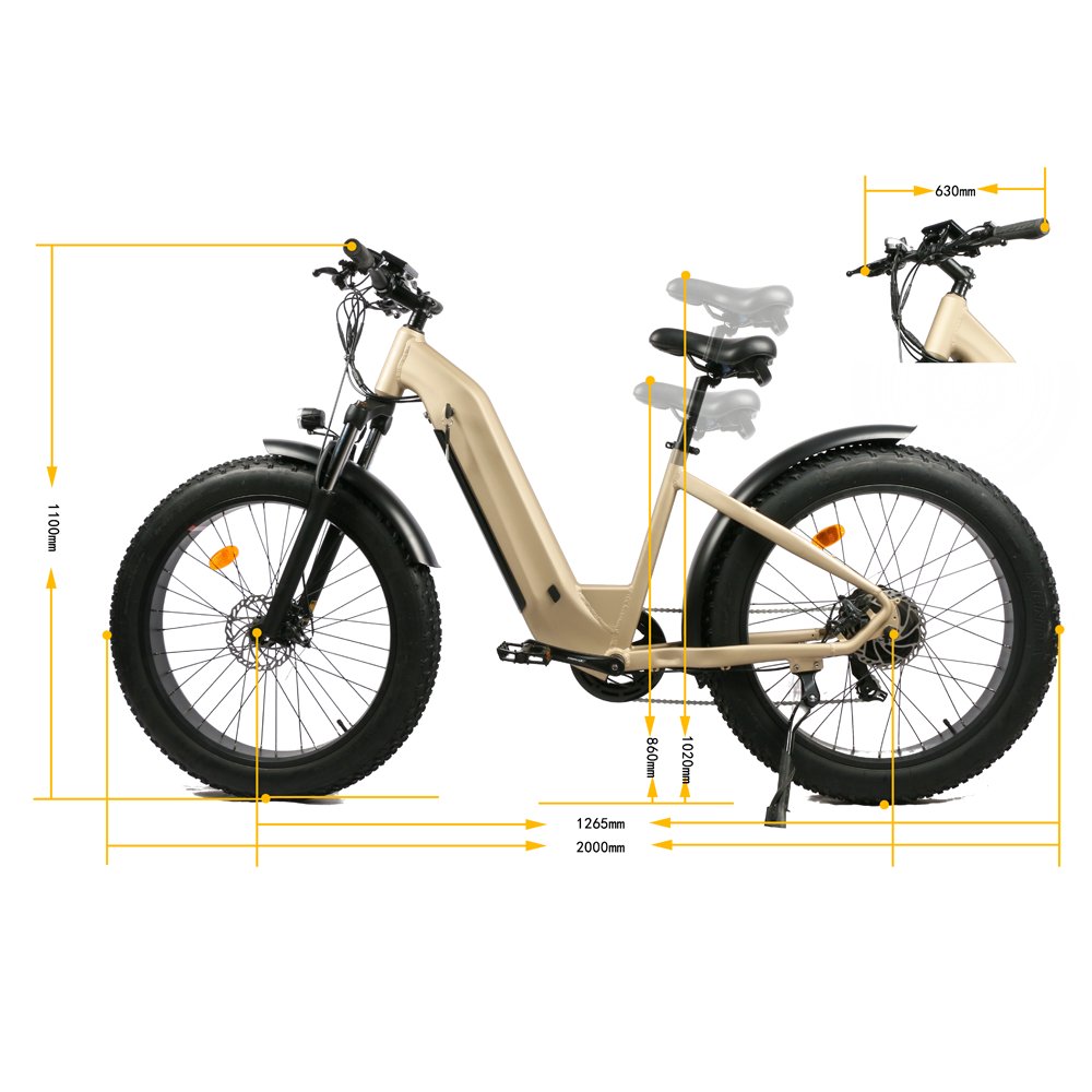Factory cheapest 48v 500w 750w bafang motor powered 26 inch fat tire electric city bike for sale