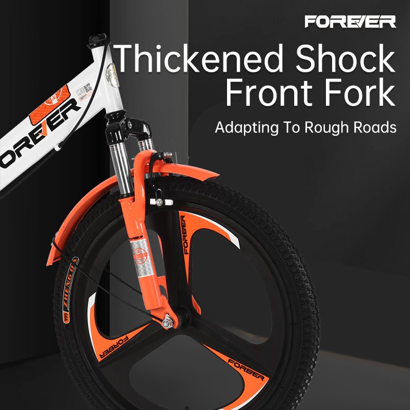 FOREVER 2023 Foldable 16/18/20/22 Inch Carbon Steel Student Bike For Student Or Children