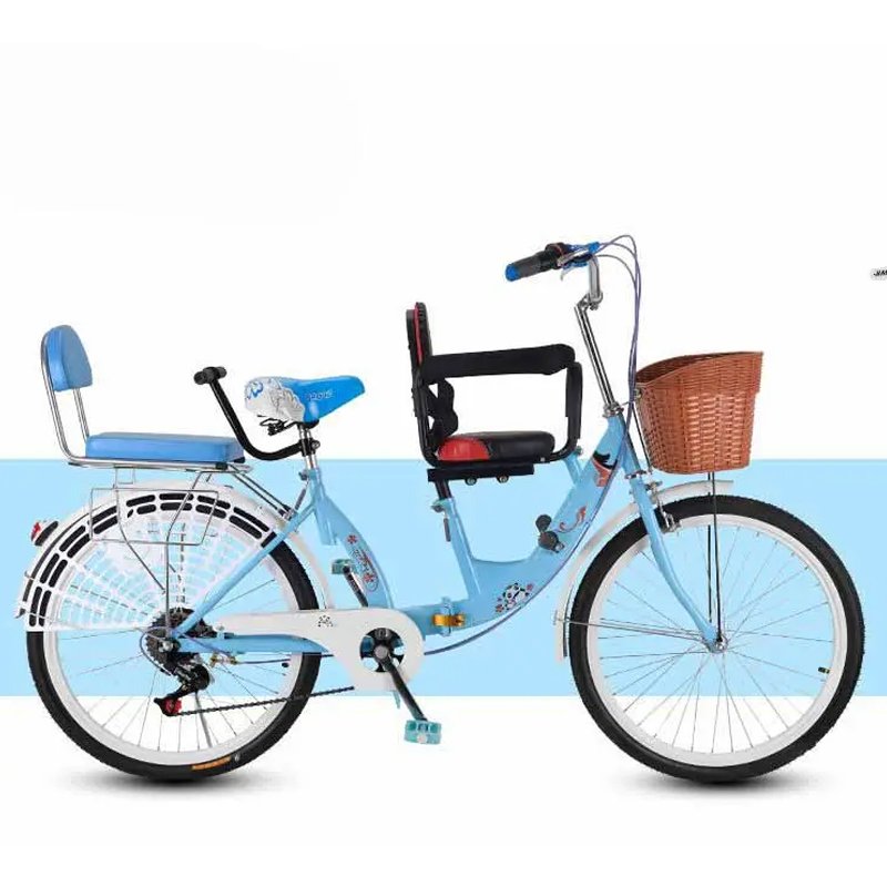 2023 Hot sale two seat folding bike mother baby folding bike mother and child baby folding bicycle