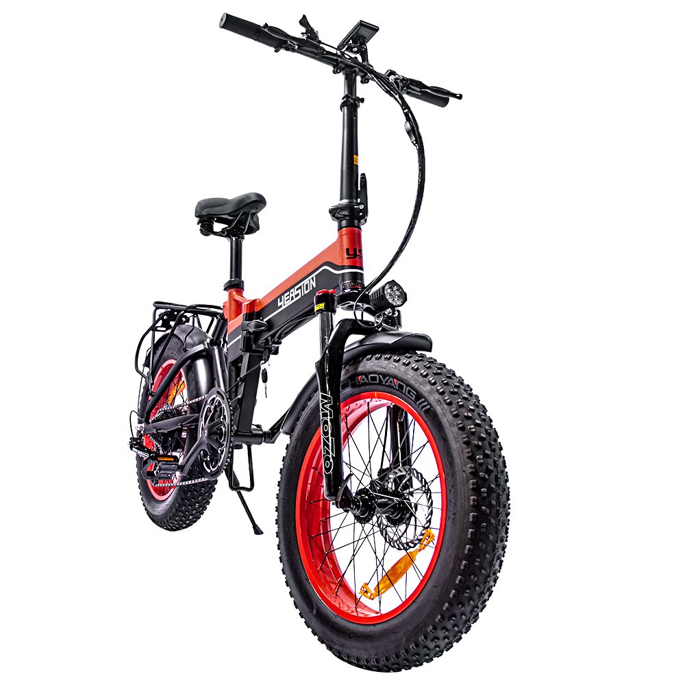 20" x4.0 Fat Tire Electric Bicycle with 1000W Motor 48V 12AH Removable Battery E Bike Long Range 7 Gears Foldable Ebkie