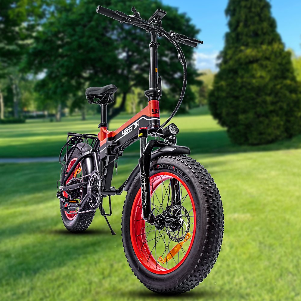 20" x4.0 Fat Tire Electric Bicycle with 1000W Motor 48V 12AH Removable Battery E Bike Long Range 7 Gears Foldable Ebkie