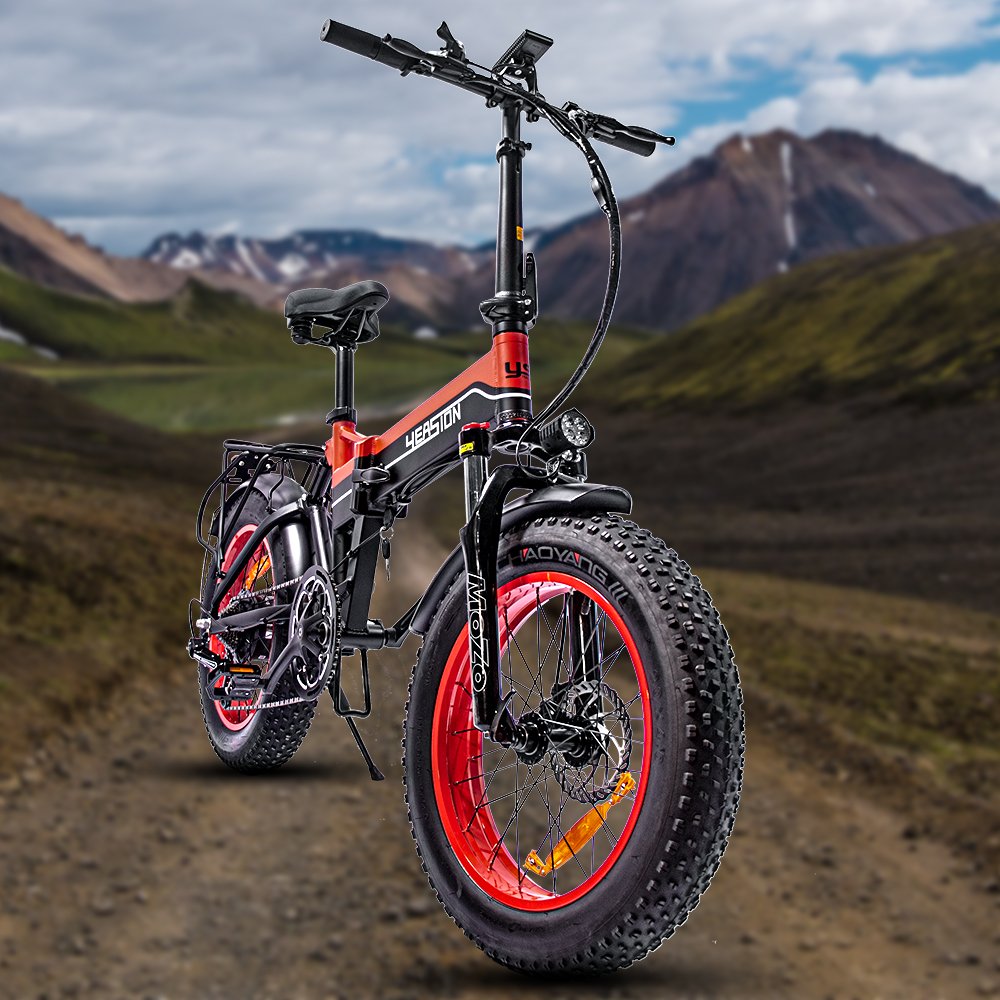 20" x4.0 Fat Tire Electric Bicycle with 1000W Motor 48V 12AH Removable Battery E Bike Long Range 7 Gears Foldable Ebkie