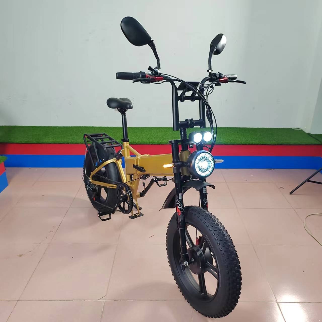 Electric Folding Bike 2000W Dual Motor 52V21Ah Hydraulic Brake Full Suspension Fat Tire 70kmh Foldable Electric City Bike