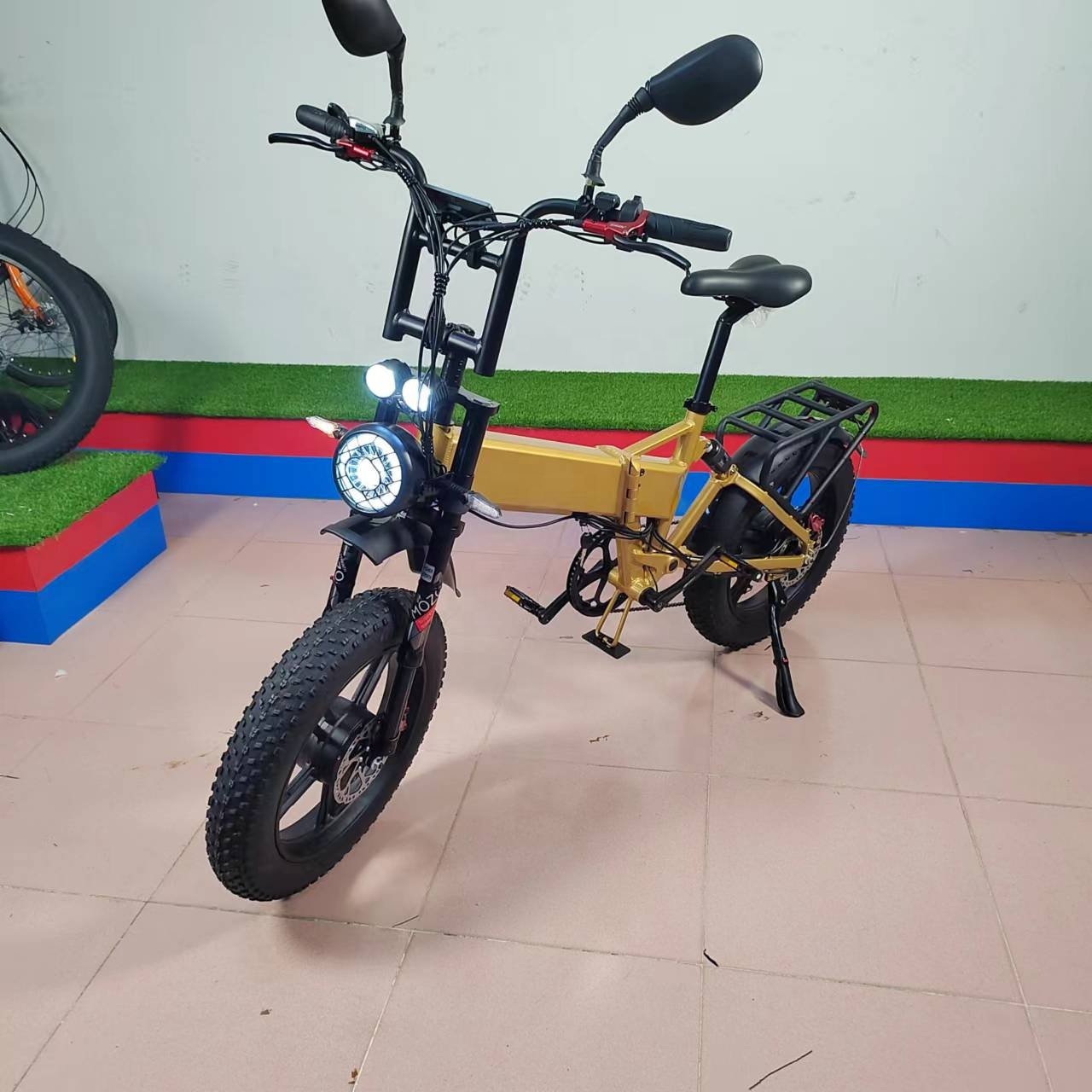 Electric Folding Bike 2000W Dual Motor 52V21Ah Hydraulic Brake Full Suspension Fat Tire 70kmh Foldable Electric City Bike