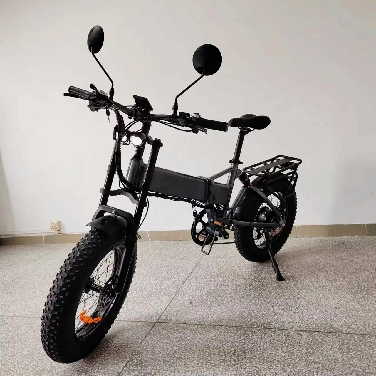 Mountain Bike Folding 20" Bafang Motor 1000W ebike 52V21Ah Battery Hydraulic Brake Full Suspension Fat Tire Electric City Bike