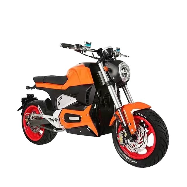 5000W Electric Chopper Motorcycle M6 Sportbikes Model with 72V Voltage