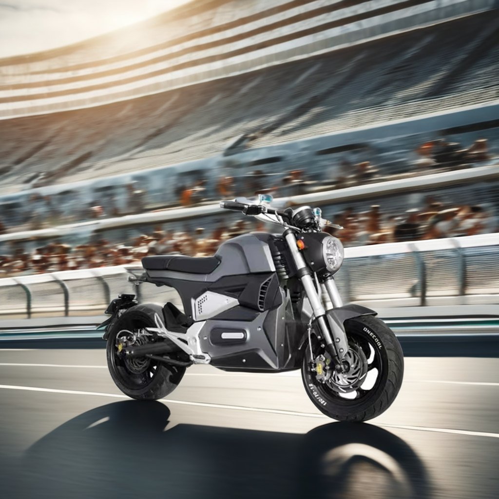 5000W Electric Chopper Motorcycle M6 Sportbikes Model with 72V Voltage