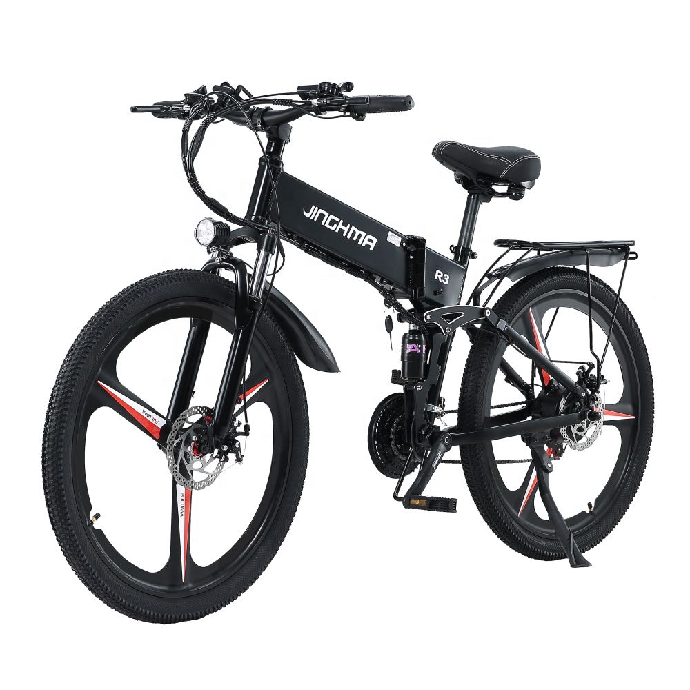 Customized Factory price EXW FOB CIF Electric Mountain Bike JINGHMA R3 800W48V12.8Ah 26 inch 21 Speed fat tire adult bicycle