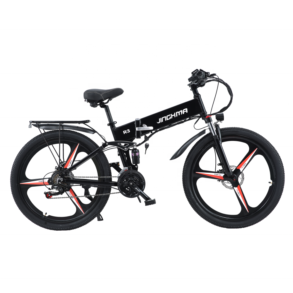 Customized Factory price EXW FOB CIF Electric Mountain Bike JINGHMA R3 800W48V12.8Ah 26 inch 21 Speed fat tire adult bicycle