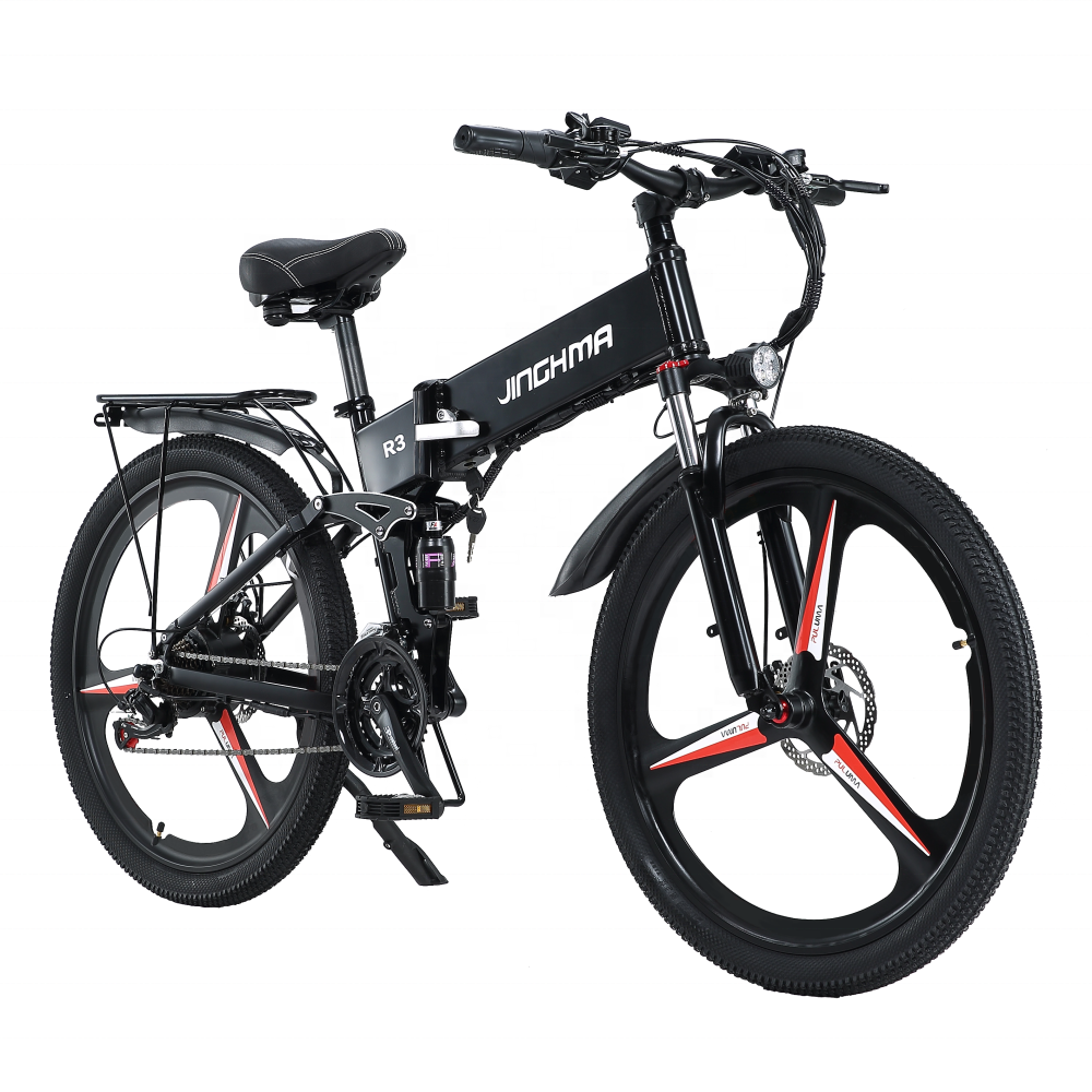 Customized Factory price EXW FOB CIF Electric Mountain Bike JINGHMA R3 800W48V12.8Ah 26 inch 21 Speed fat tire adult bicycle
