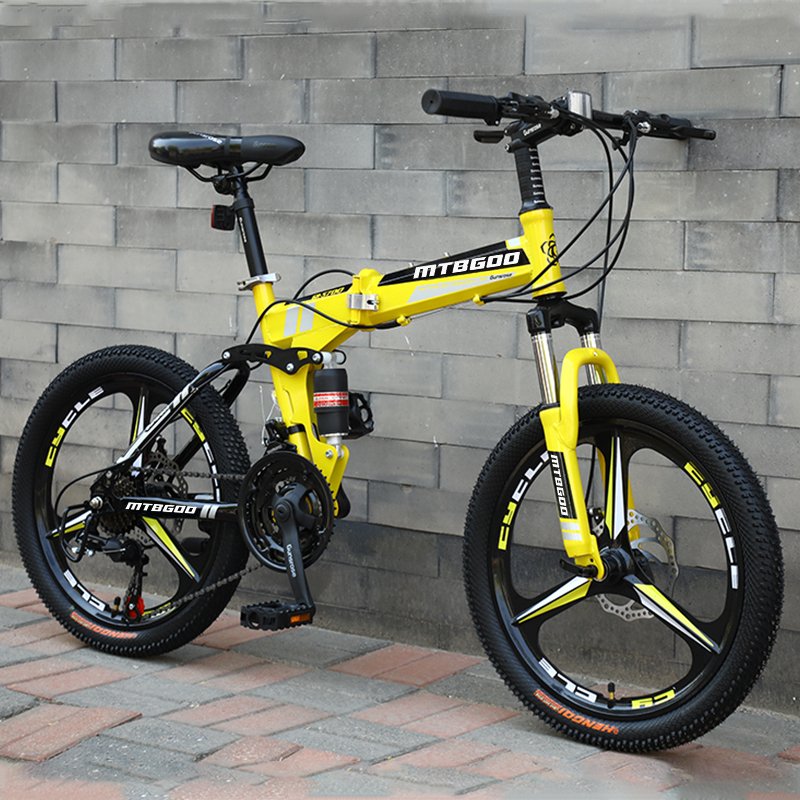 Tianjin height adjustable 21 speed full suspension mountain bike 20 inch wheels hummer folding bike for young people