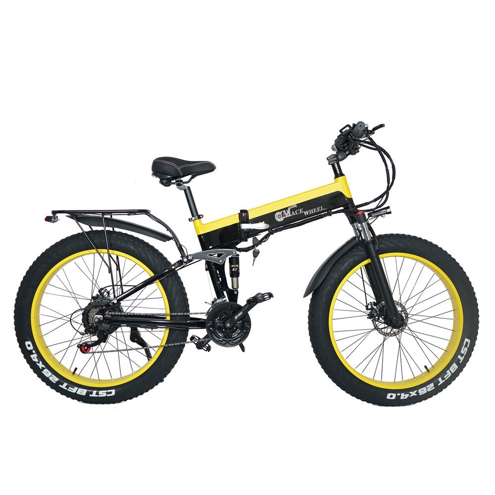 China Factory Hybrid Folding Ebike Aluminum Alloy Electric Mountain Bicycle Electric Fat Tire Bike 500w Electric Mountain Bike