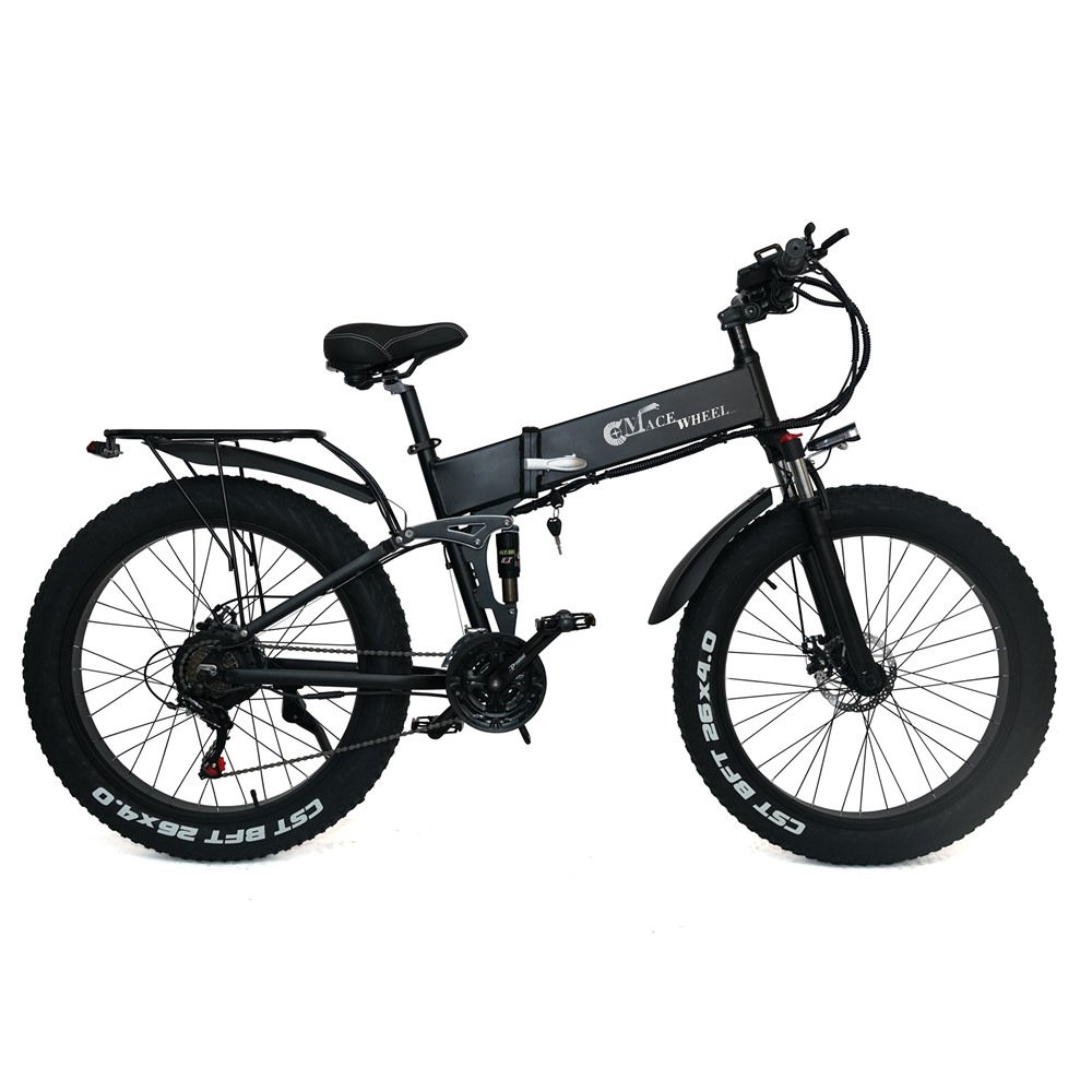 China Factory Hybrid Folding Ebike Aluminum Alloy Electric Mountain Bicycle Electric Fat Tire Bike 500w Electric Mountain Bike