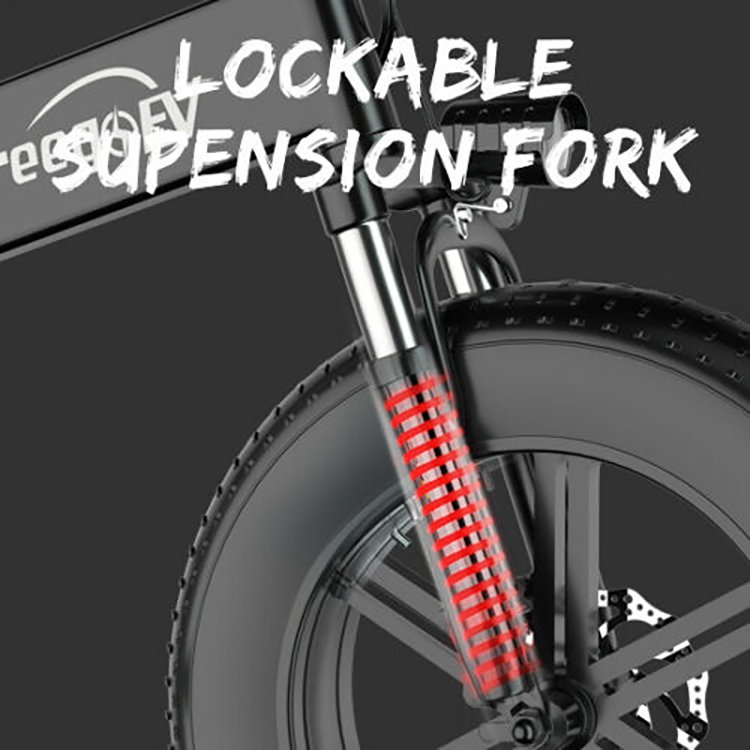 20 Inch Off Road Electric Hybrid Bike Electric Fat Tire Bike Electric Folding Bicycle 1000W Motor Power Electric Mountain Bike