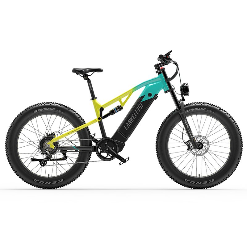 Lankeleisi RV800 Plus Fat Bike Electric 48V 750W 26 inch Fat Tire Electric Mountain Bike Full Suspension MTB