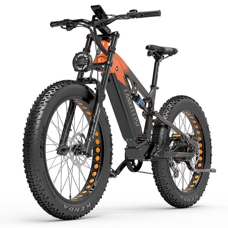 Lankeleisi RV800 Plus Fat Bike Electric 48V 750W 26 inch Fat Tire Electric Mountain Bike Full Suspension MTB
