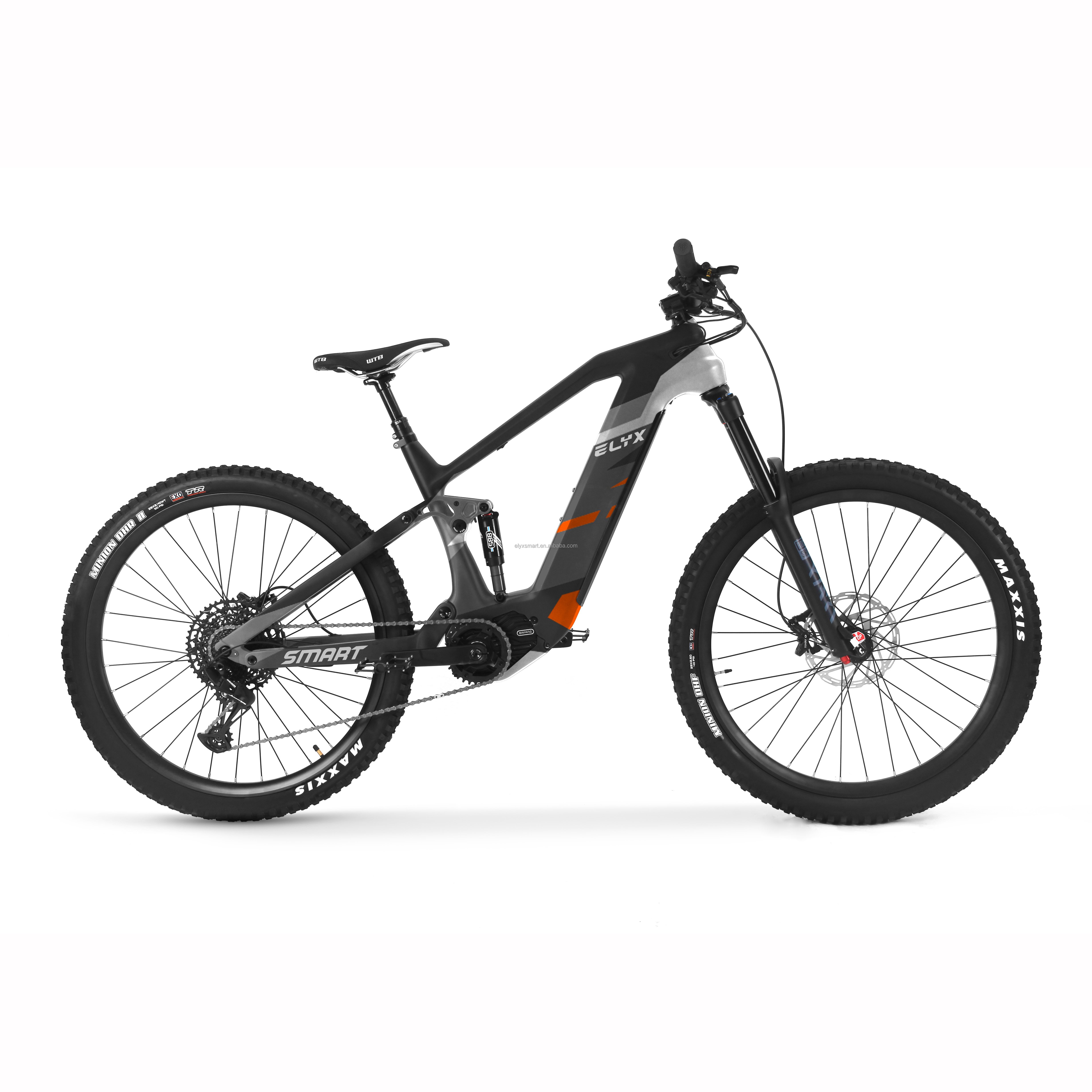 17.5AH Battery Carbon Fiber 29 inch Rockshox Electric Mountain Bike Full Suspension MTB Electric 1000W 48V E-bike Electric