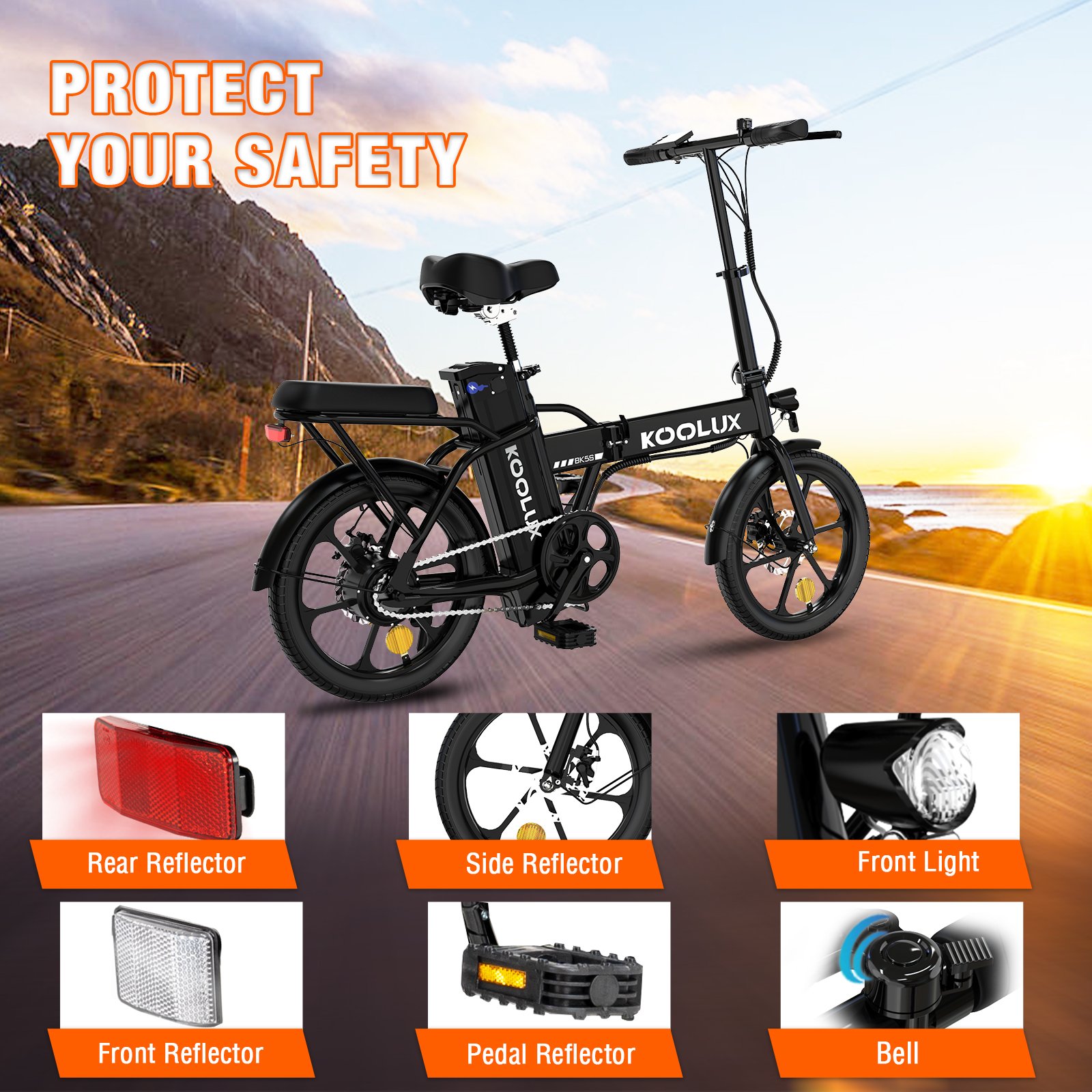 BK5S fat tire dirt enduro motorcycle stealth bomber electric e bike 36V 350W mountain 16*3.0''
