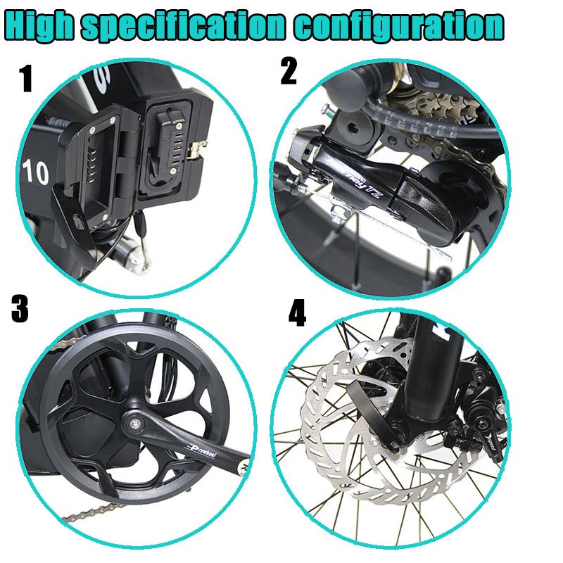 20 inch aluminium alloy 48V 25 AH long range folding fat tire e bike electric bike 1000W motor