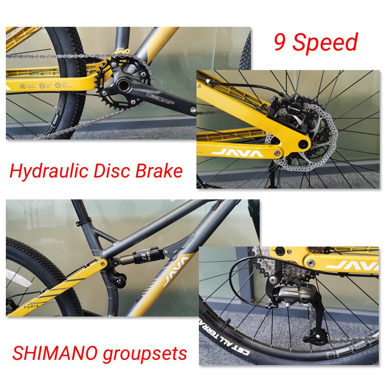 Java FURIA 29inch Mountainbike Bicycle Mountain Bike 9S Cycle Bikes for men Adult Bicicleta Full Suspension Carbon Frame