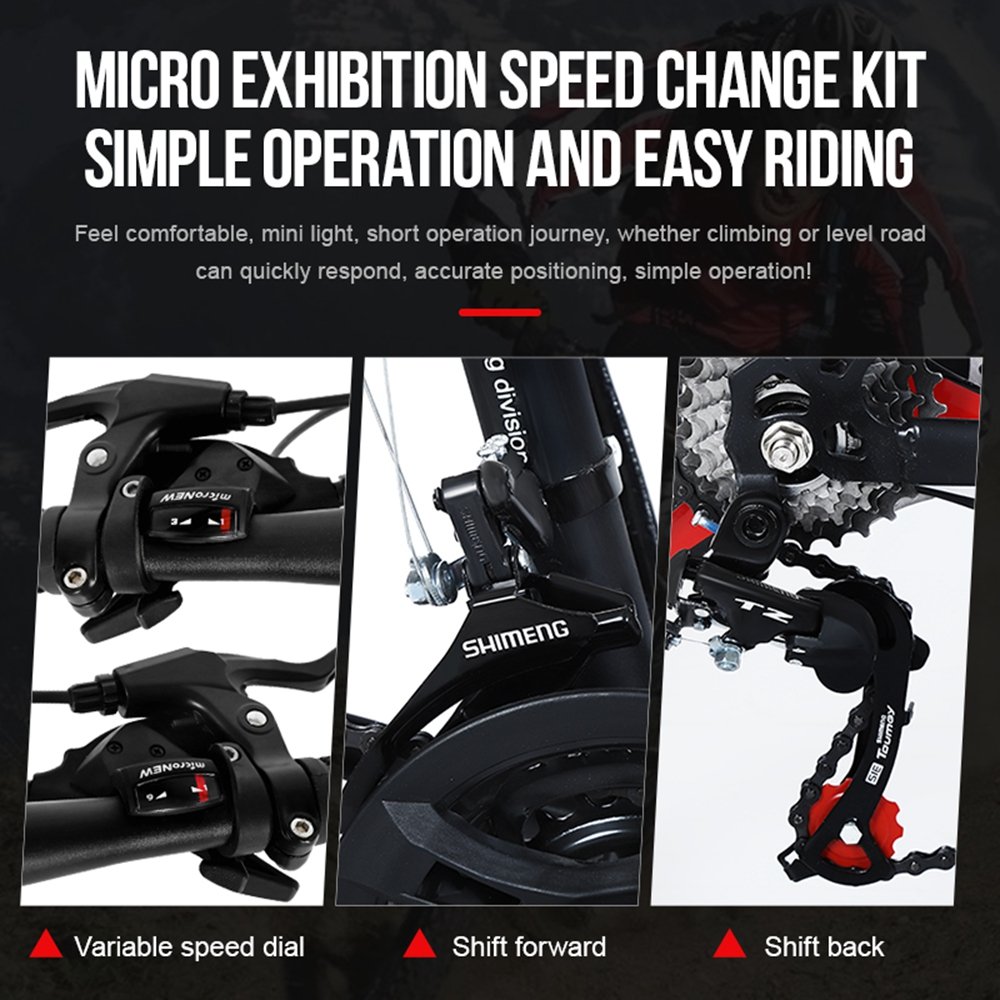24/26 Inch Cycling City Mountain Bike Adult Off-road Bike Spoke Wheel Bike Double Disc Brake Cycling Bik