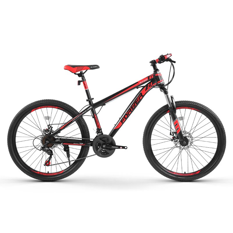 FOREVER New Style 24/26/27.5 Inch Mountain Bicycle High Carbon Steel MTB Bike Double Brake For Sport Man 21/24/27 Speed