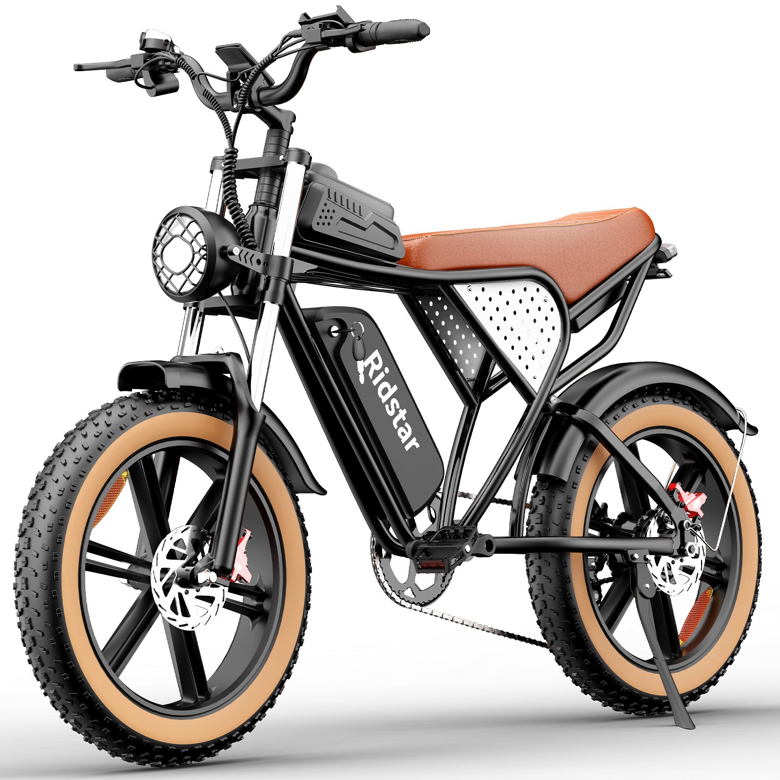 Hot New Product q20-Luxe Electric Mountain Bike Brown Return To The Ancients Aluminum Alloy Folding Frame