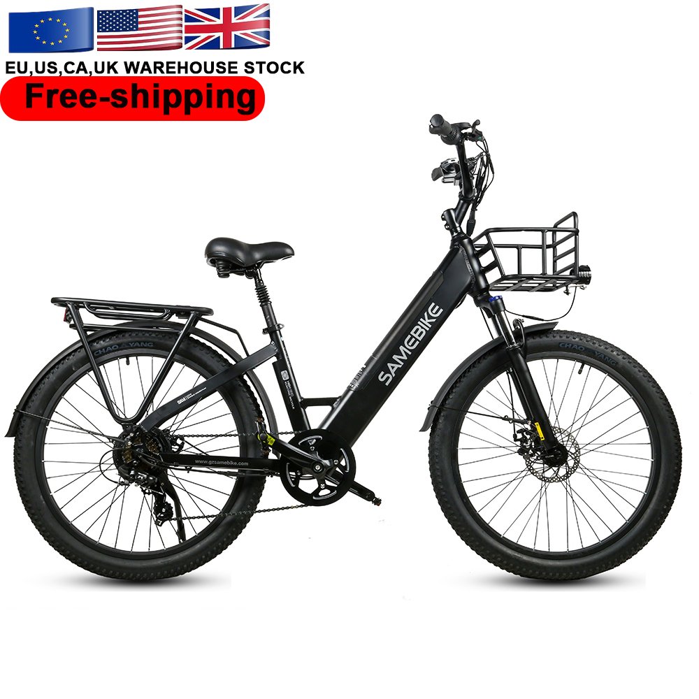 Stock in EU Warehouse 26inch Road Ebike 48V14AH Down Tube Battery City E Bike Bicycle for Lady